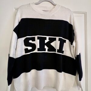 Sincerely Jules Classic Black White SKI Sweater